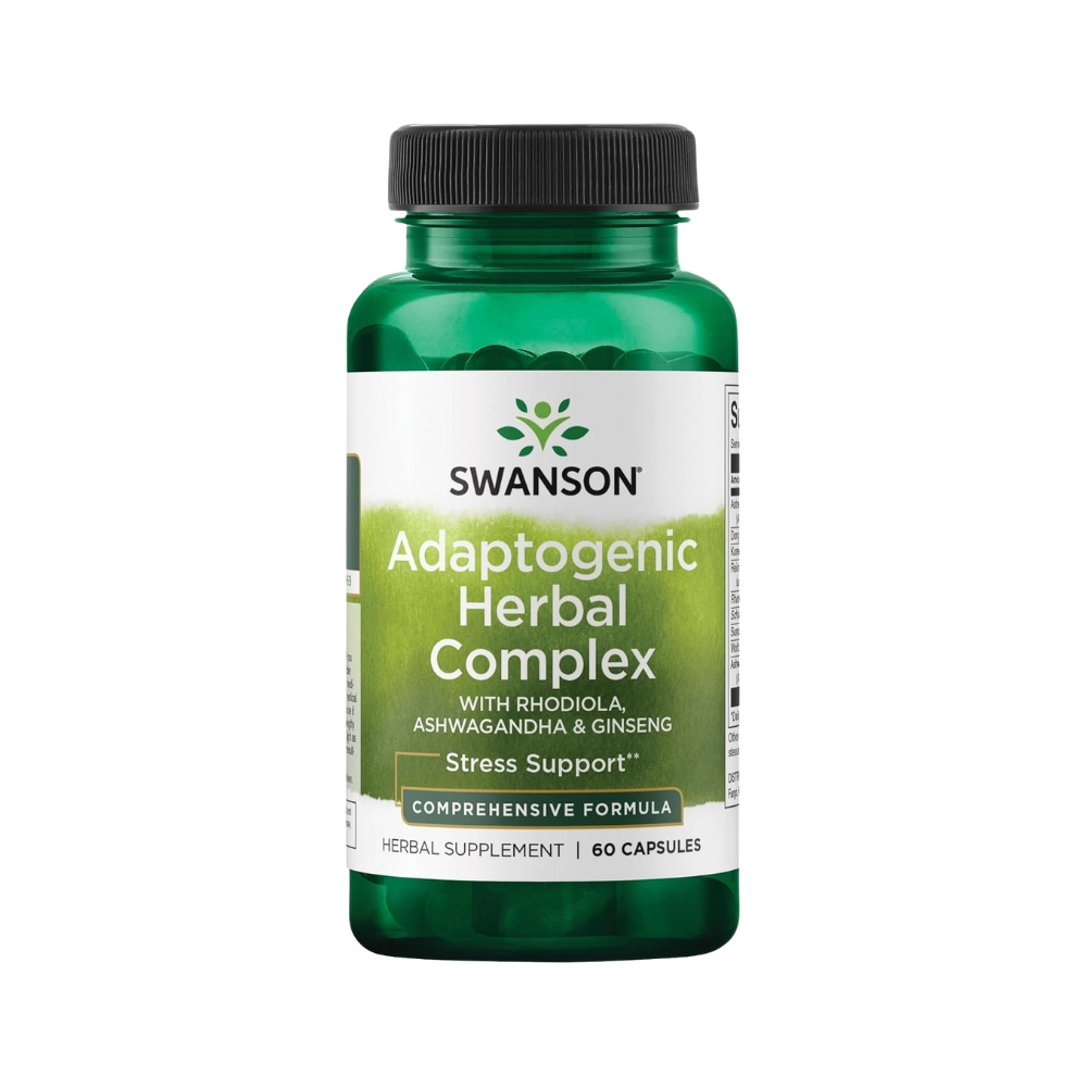 Adaptogenic Complex Rhodiola Ashwagandha Ginseng 60 Capsules – Swanson