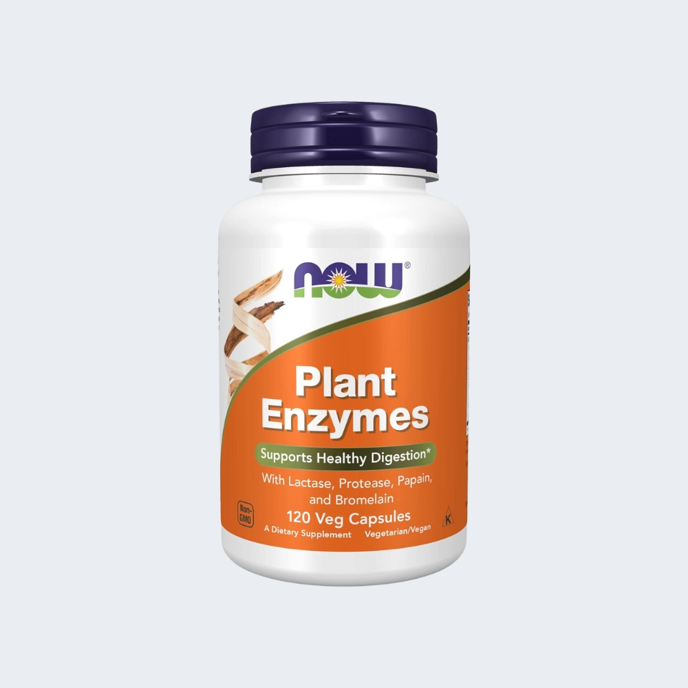 Plant Enzymes Digestive Support 120 Capsules – NOW