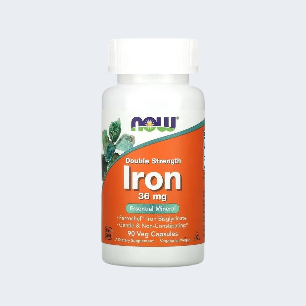 Iron Bisglycinate 36mg 90 Capsules – NOW