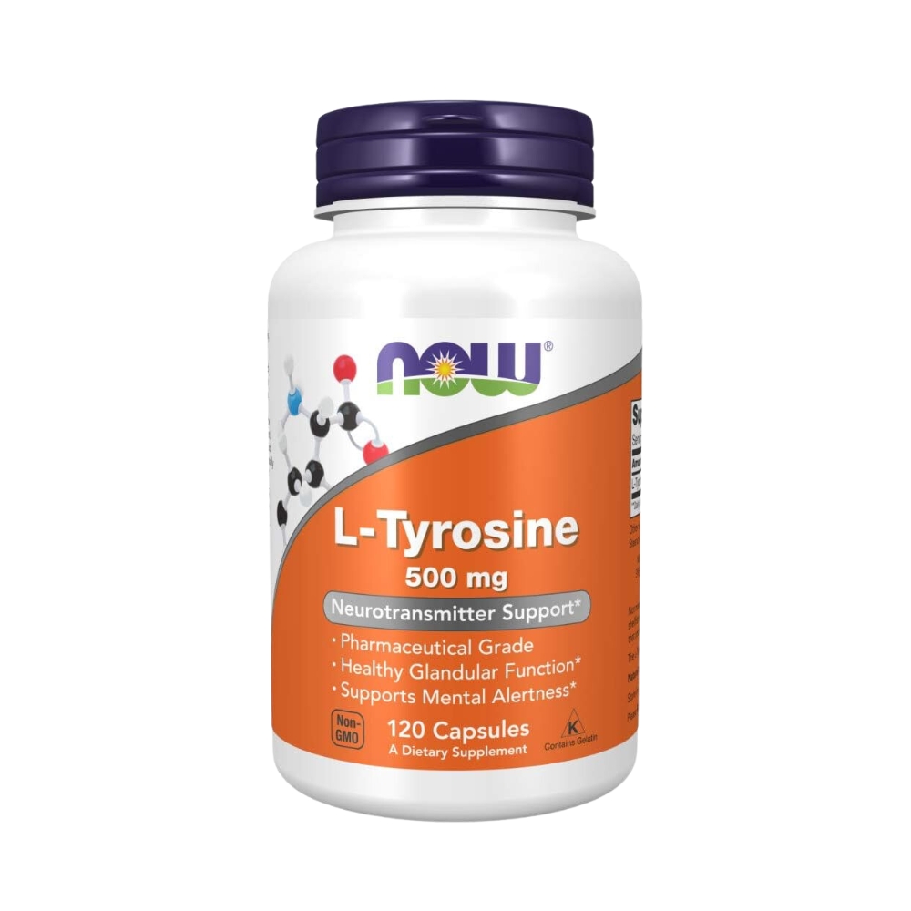 L-Tyrosine 500mg 120 Capsules – NOW