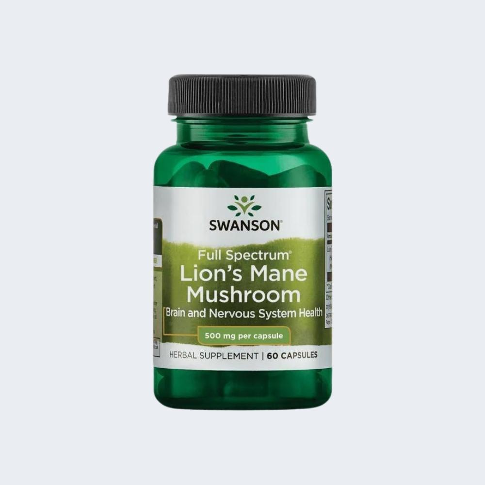 Lion’s Mane Mushroom 500mg 60 Capsules – Swanson