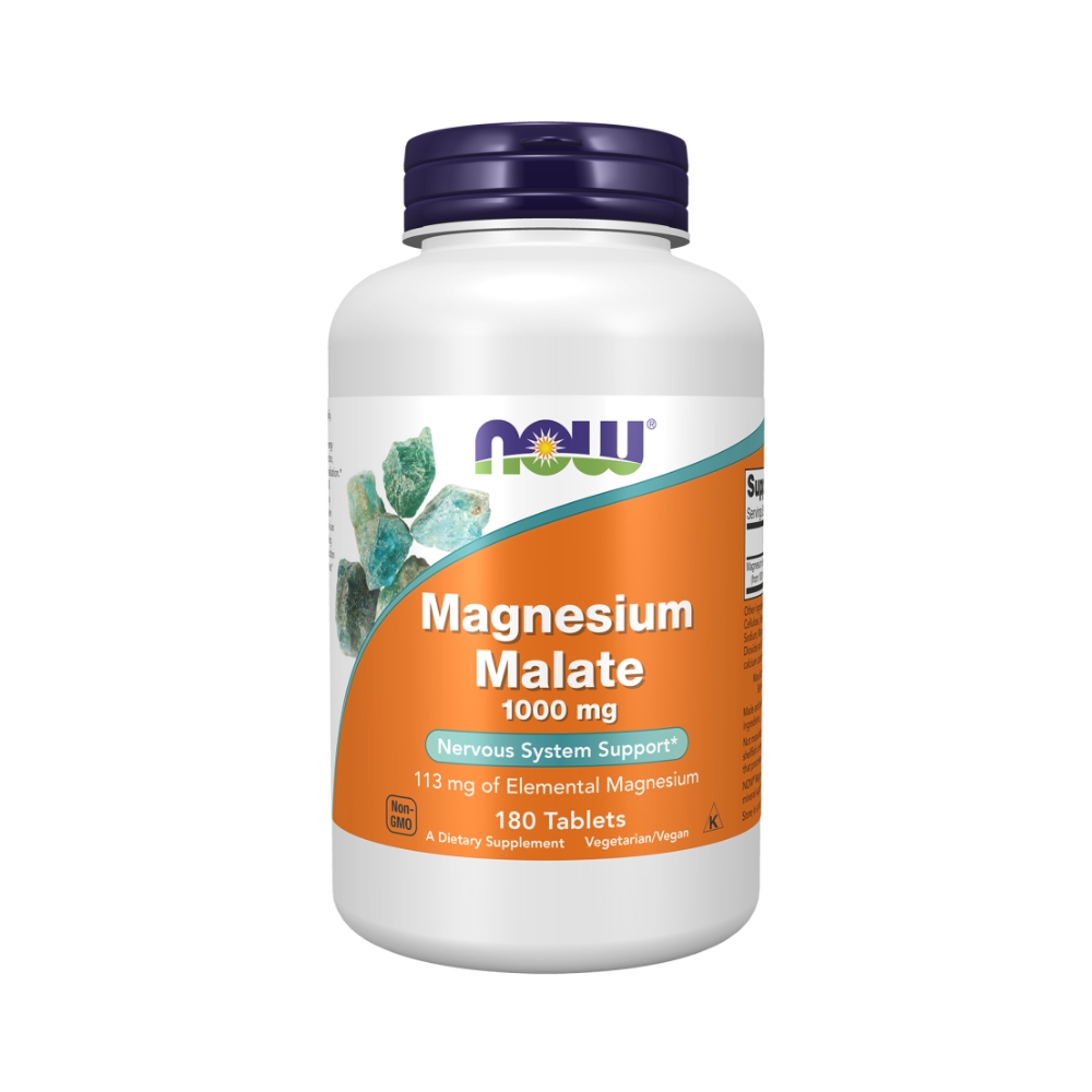 Magnesium Malate 180 Tablets – NOW