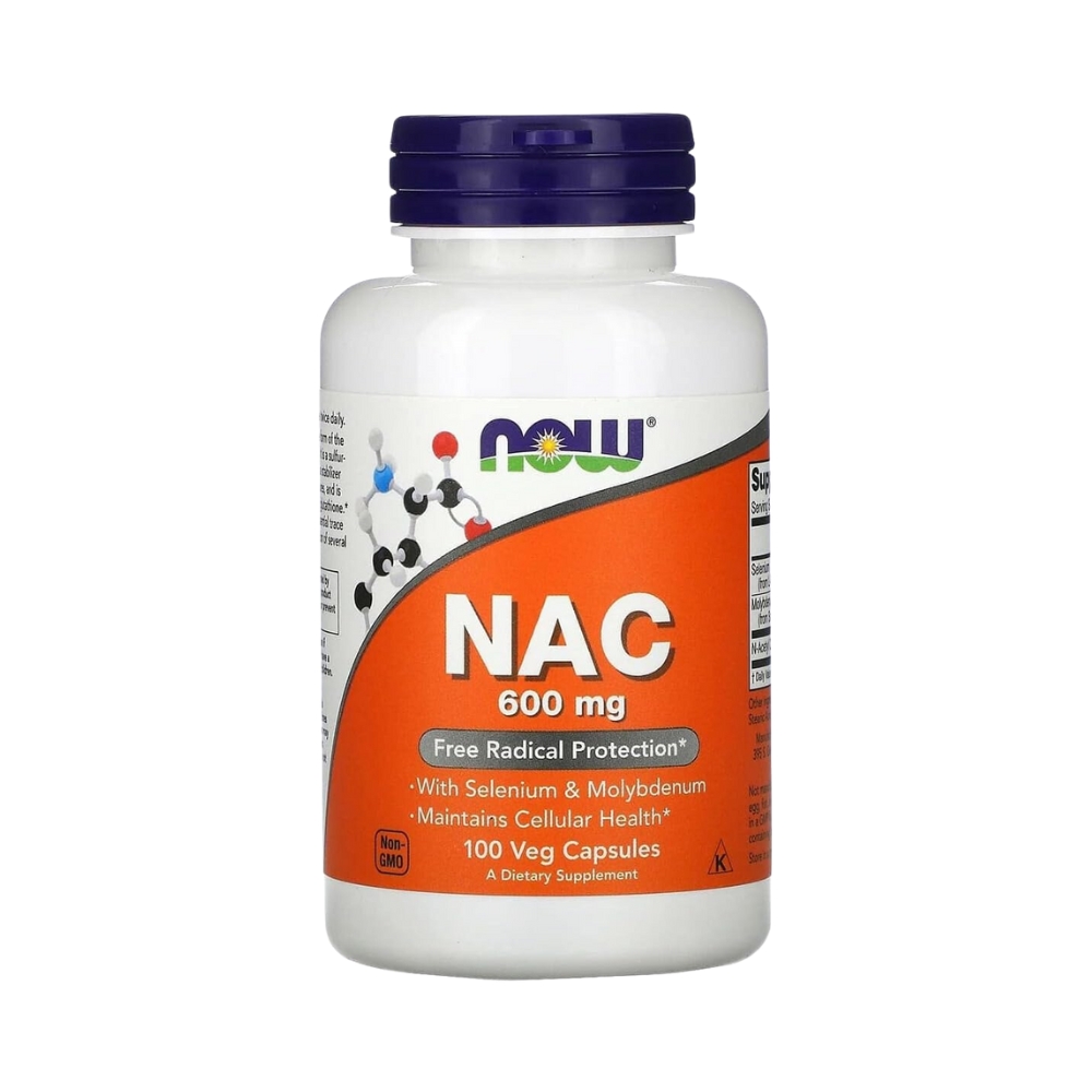 NAC N-Acetyl Cysteine 600mg 100 Capsules – NOW