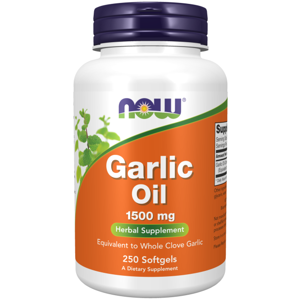 Garlic Oil 1500mg 250 Softgels – NOW
