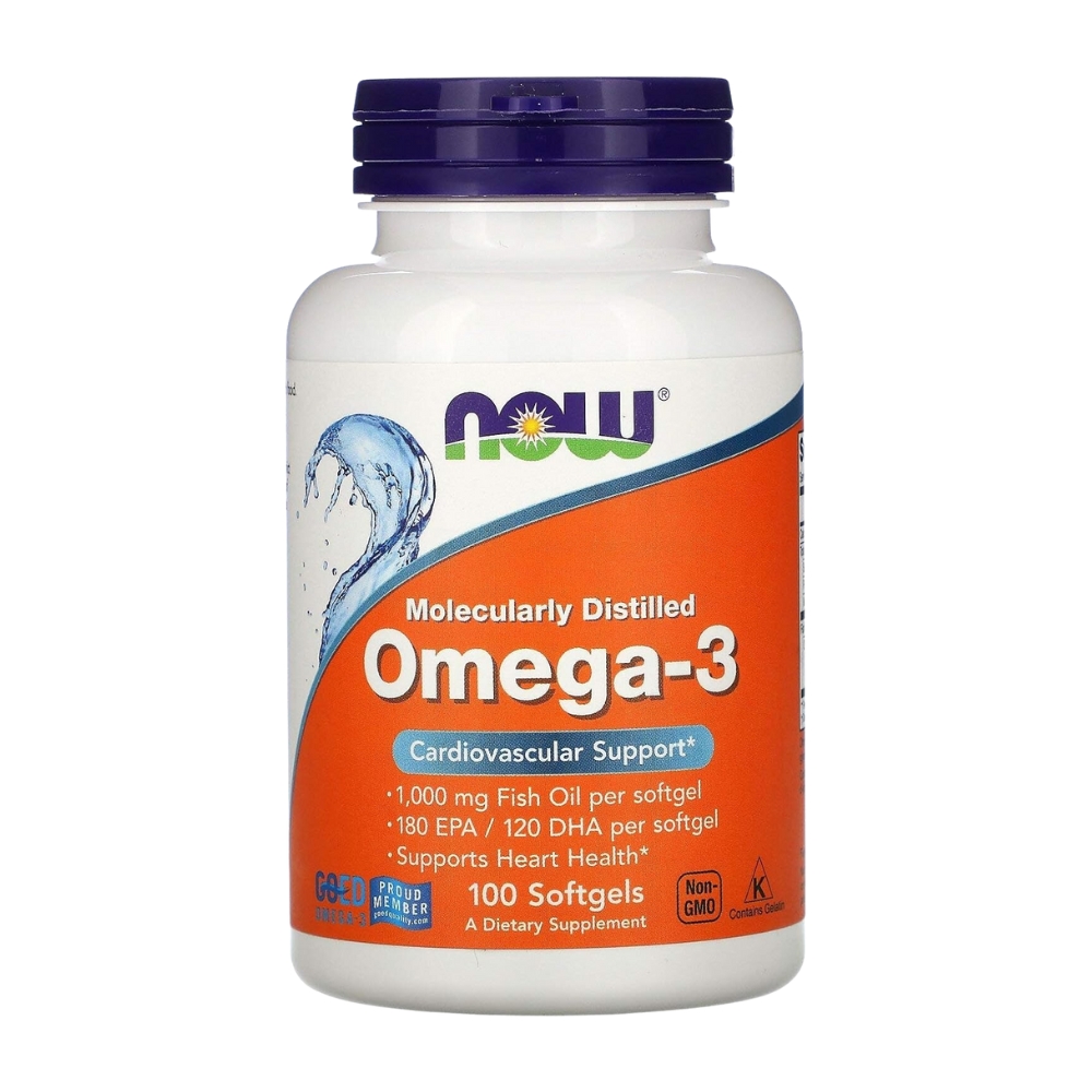 Omega-3 Fish Oil 1000mg 100 Softgels – NOW