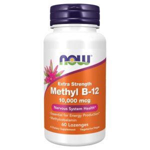 Vitamina B12 (Metilcobalamina) - 10000mcg 60 Tabletes - NOW FOODS
